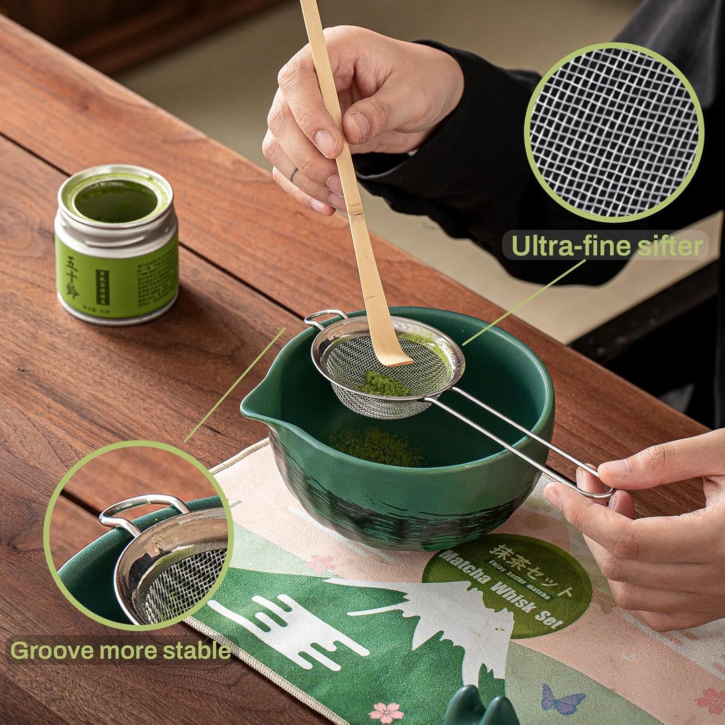 Clay&Fire Matcha Whisk Set, 9 pcs Ceramic Matcha Set, Gifts for Women,Matcha Bowl with Spout and Whisk, Matcha Kit for Matcha Lovers, Gift Mother's Day, Birthday, Anniversary
