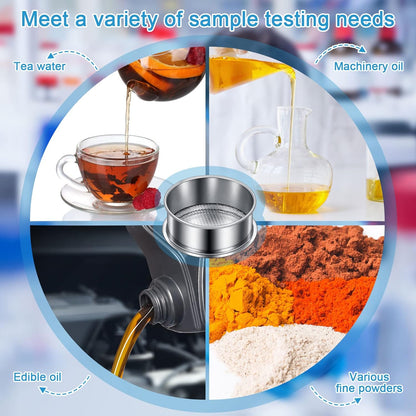 Meanplan 3 Pcs 304 Stainless Lab Sieves, 200, 80 and 10 Mesh (0.074, 0.18 and 2 Mm) Aperture Test Sieve, 4 Inch Diameter Economy Test Sieve with Labels for Industrial Laboratory
