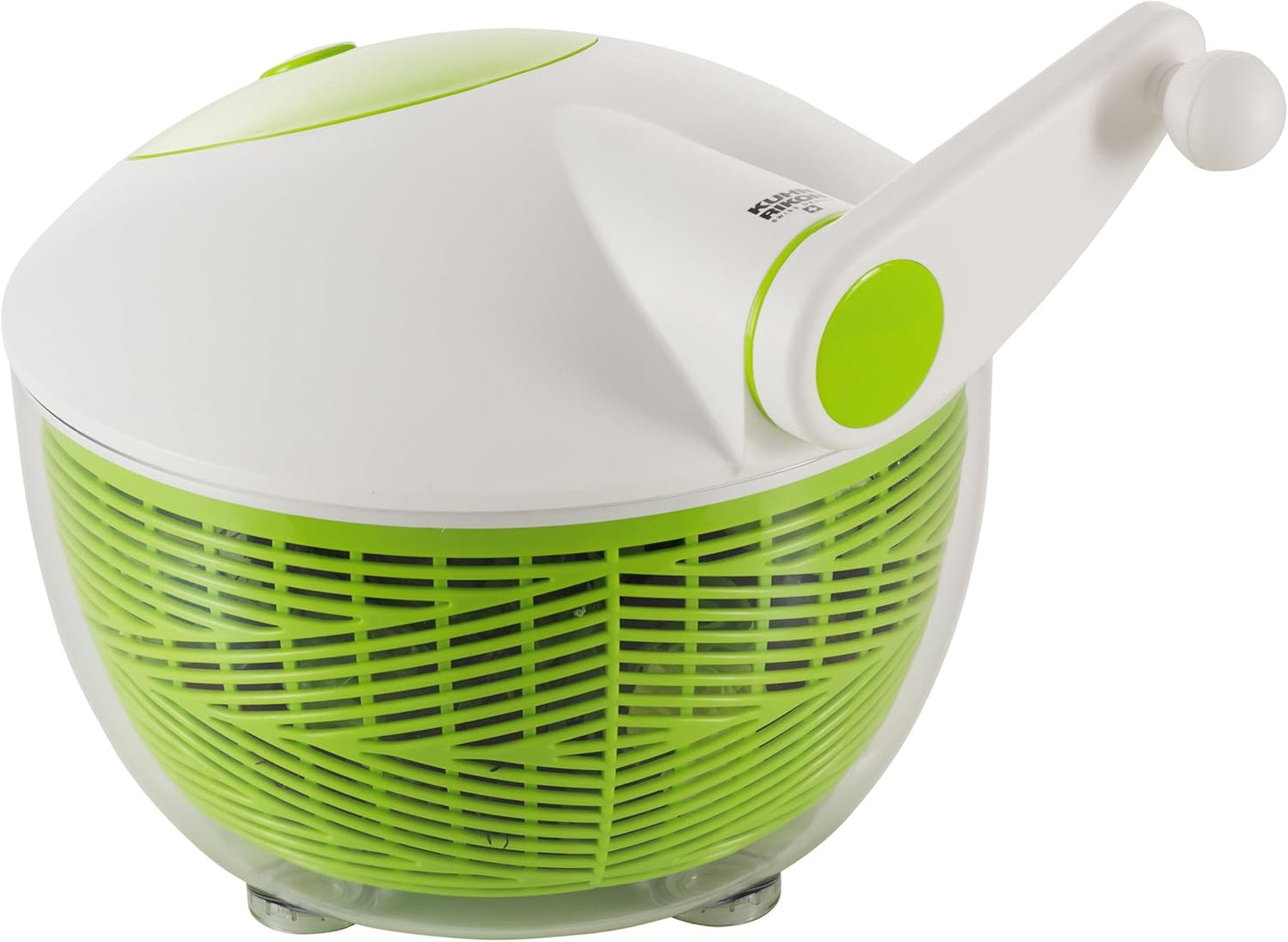 KUHN RIKON Salad Spinner with Side Handle and Instant-Stop Button, 21cm