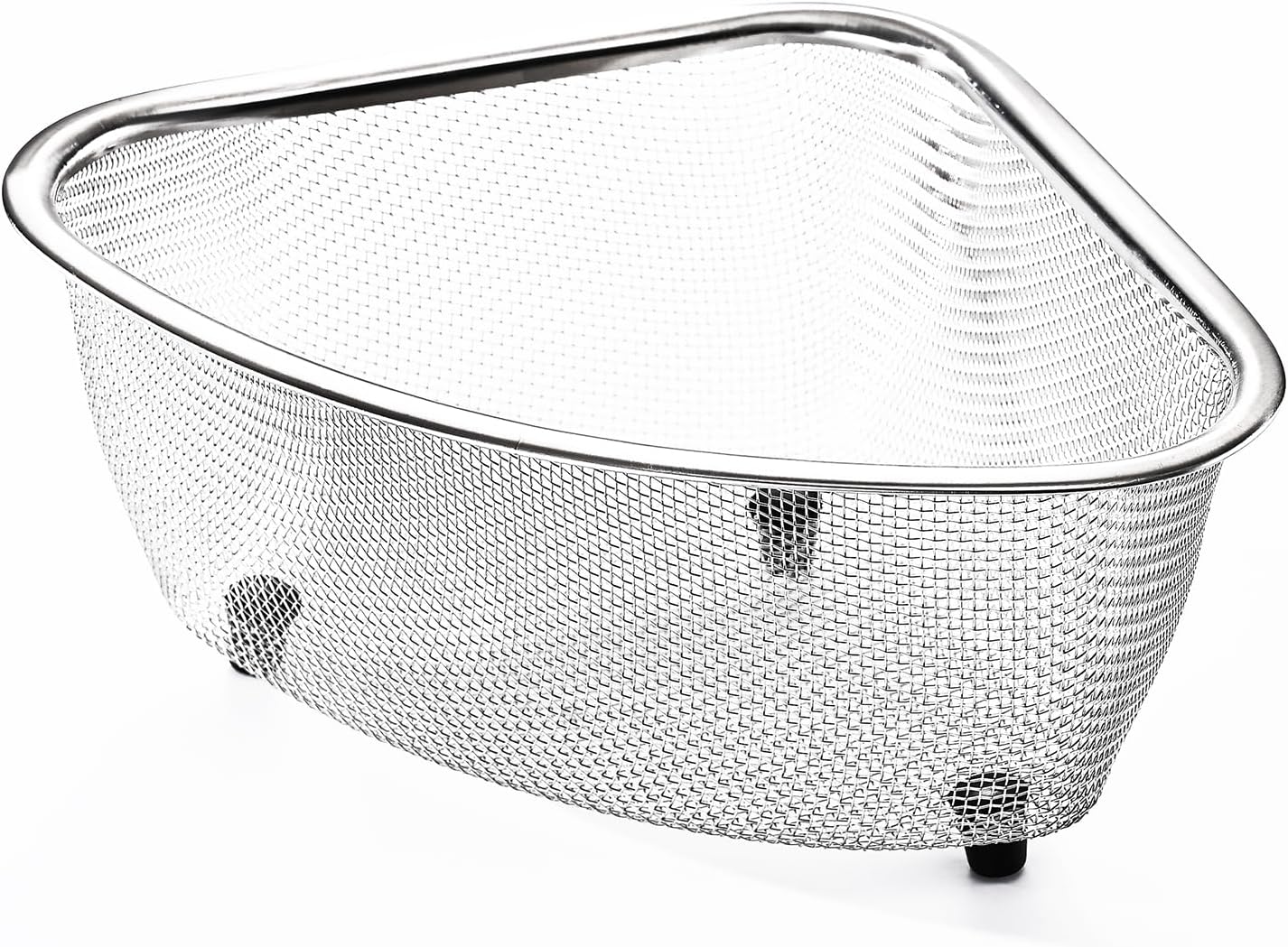 Fox Run Large Stainless Steel Colander, 5 Quart Pasta Strainer With Handles, 11” x 13.5” x 5”