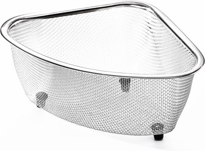 Fox Run Large Stainless Steel Colander, 5 Quart Pasta Strainer With Handles, 11” x 13.5” x 5”