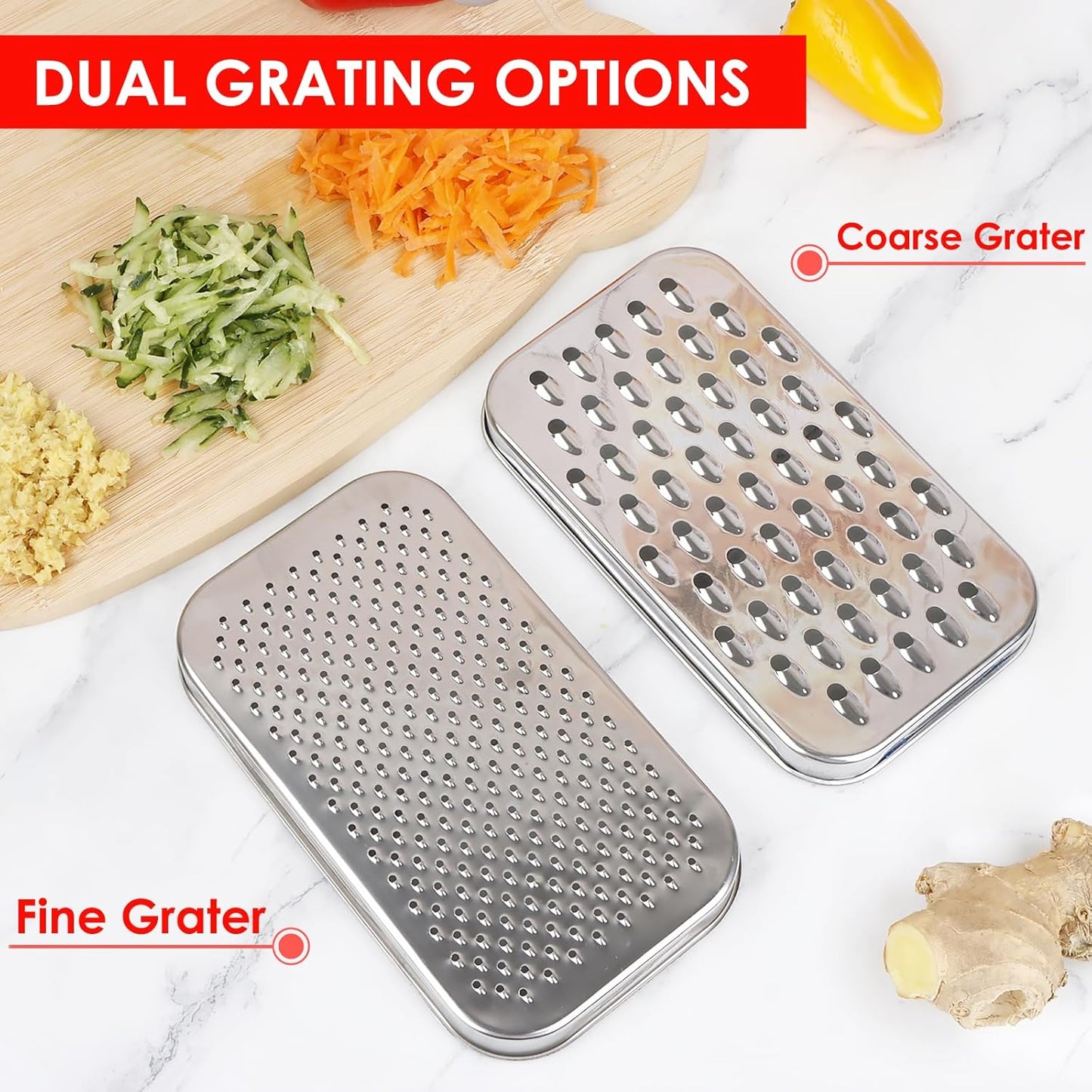 Cheese Grater Citrus Lemon Zester with Food Storage Container & Lid - Perfect For Hard Parmesan Or Soft Cheddar Cheeses, Ginger, Vegetables, Butter, Chocolate & Nutmeg, Black