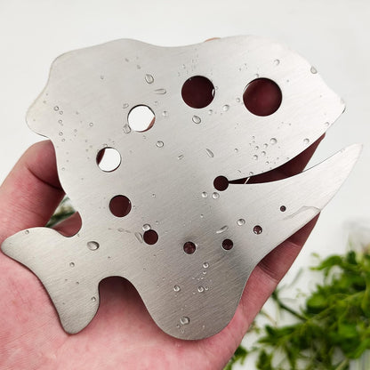 Stainless Steel 11-Hole Leaf Stripper Tool for Kale, Collards, Greens, and Herbs, 1 PC