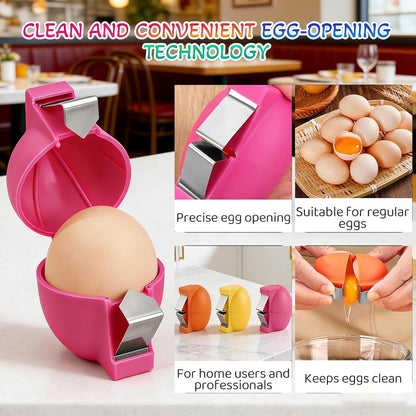 2026 New Eggshell Cracker, Egg Shell Opener, Quickly Cuts Hard-Boiled Eggs, Boiled Egg Peeler, Stainless Steel Eggshell Breaker, Effortless Kitchen Gadget (1pcs)