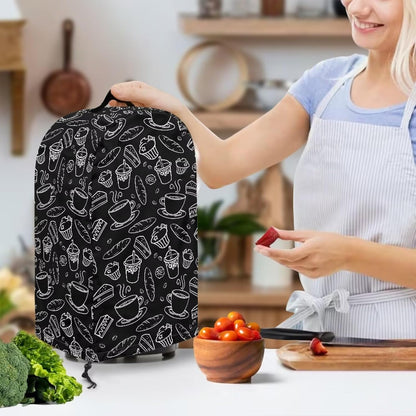 Coffee Pastry Blender Dust Cover with Drawstring Field Stand Mixer or Coffee Maker Cover Anti Fingerprint Polyester Appliance for Home Kitchen Decor