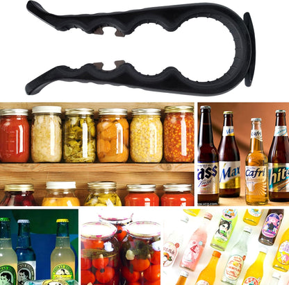 5-in-1 Jar Opener whit Beer bottle opener for Weak Hands,Non-slip Easy Grip Can Opener,Used to remove stubborn LIDS (Red)