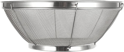 Juvale Stainless Steel Fine Mesh Strainer - Durable Rust-Resistant Mesh Colander - Ergonomic Handle Rice Colander - Ultra-Fine Flour Sifter - Dishwasher Safe with Stable Design - 11 in x 4 in, Silver