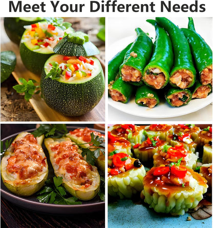 Jalapeno Pepper Corer Stainless Steel Zucchini Cucumber Corers Pepper Seed Remover Tool