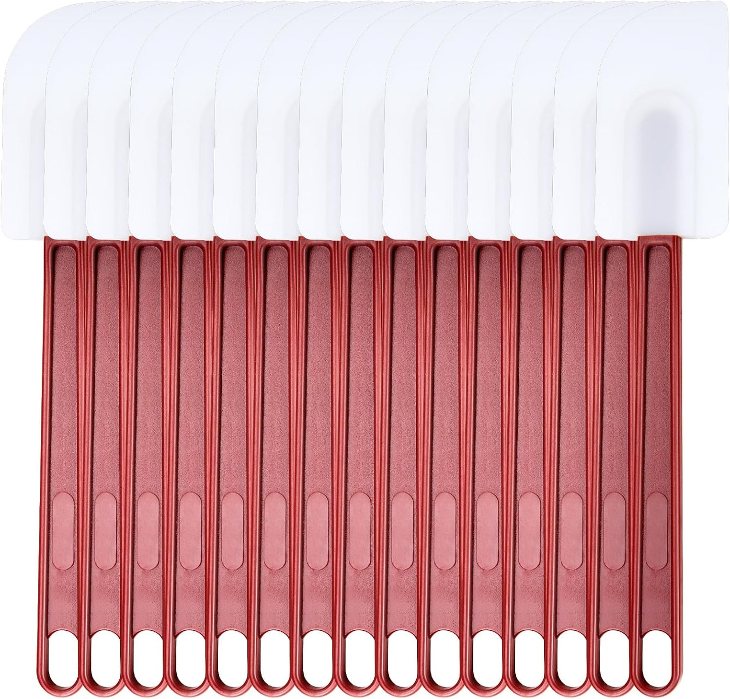 3 PCS Commercial Grade Heat Resistant Silicone Spatulas, 9.5-Inch Rubber Spatulas for Baking, Nonstick & BPA-Free
