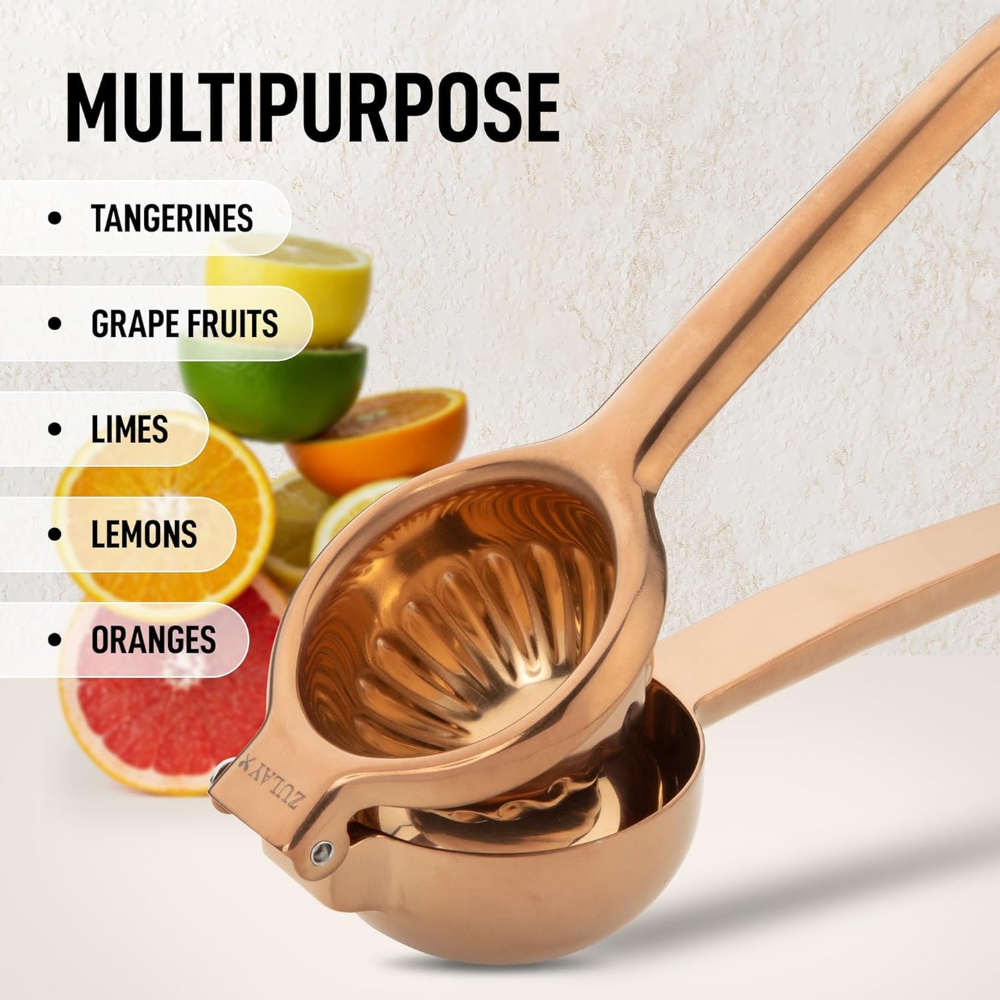Lemon Squeezer Stainless Steel with Premium Quality Heavy Duty Solid Metal Squeezer Bowl - Large Manual Citrus Press Juicer and Lime Squeezer Stainless Steel - by Zulay Kitchen