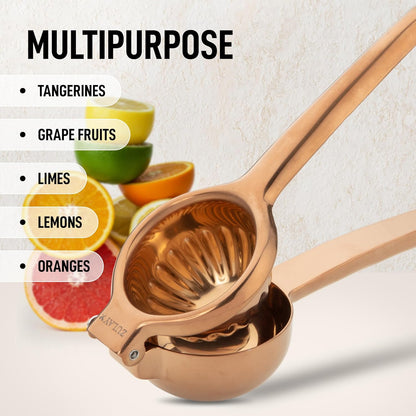 Lemon Squeezer Stainless Steel with Premium Quality Heavy Duty Solid Metal Squeezer Bowl - Large Manual Citrus Press Juicer and Lime Squeezer Stainless Steel - by Zulay Kitchen