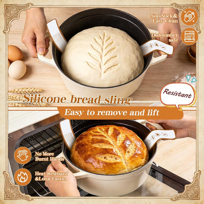 Sourdough Starter Kit for Beginners – Complete Sourdough Kit with Banneton Basket, Bread Lame with Blades, Starter Jar, Bread Stencil, Dough Scraper & Recipe Guide – Sourdough Bread Making Kit