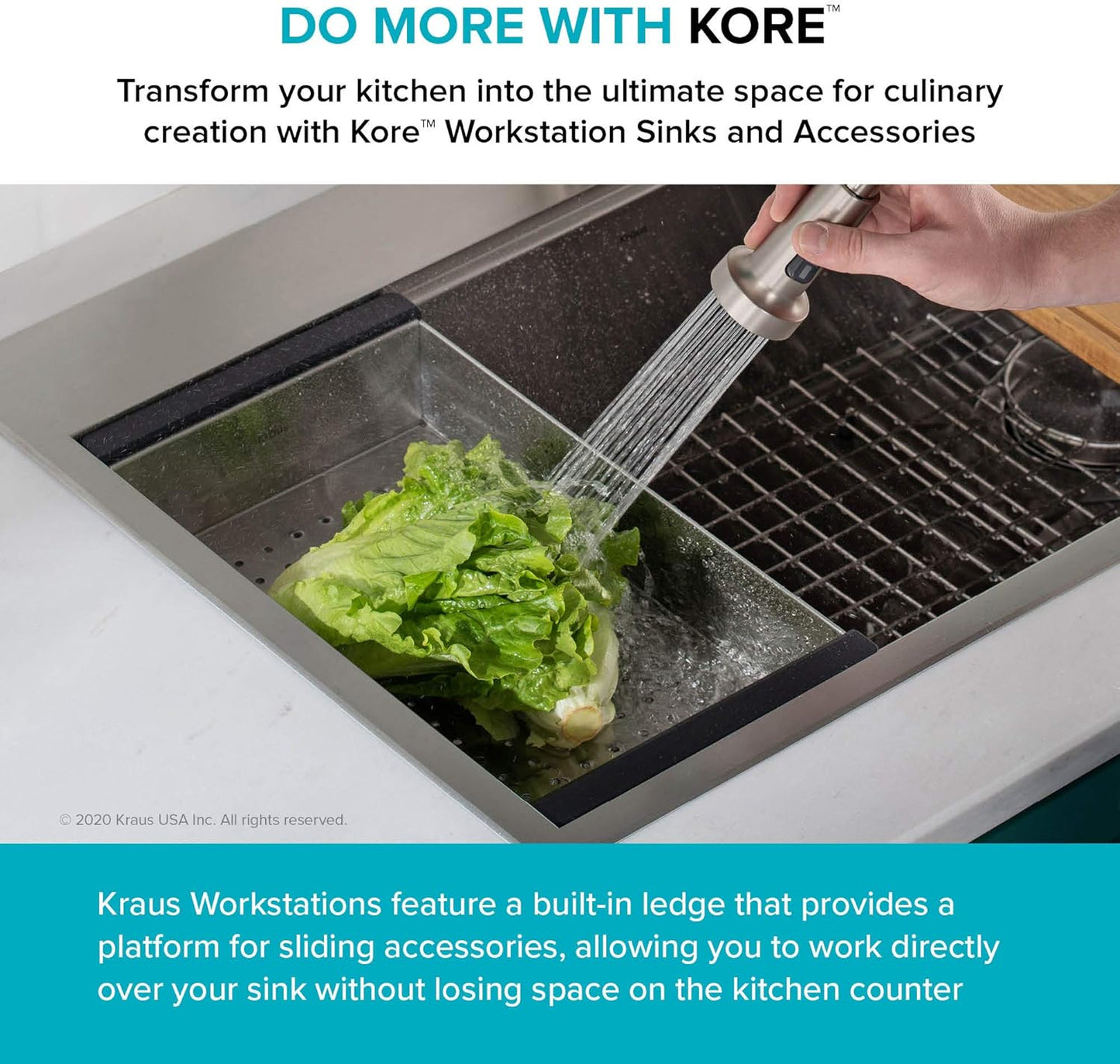 KRAUS Stainless Steel Colander for Workstation Kitchen Sink, CS-6