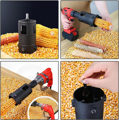 FAVOMOTO Automatic Corn Peeler Stripper Electric Portable Small Household Corn Sheller Thresher Tool for Fast Kernel Removal and Cob Separation in Kitchen Use