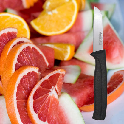 Tomato Knife - MATTSTONE HILL 5 Inch Serrated Kitchen Utility Knife, Serrated Cheese Tools, German X50CrMoV Steel, Red Handle