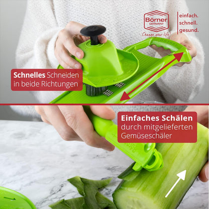 BORNER Roko PowerLine | Vegetable Grater Börner - Quality Made in Germany, Color:Orange