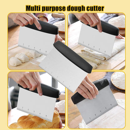Danish Dough with Sourdough Scoring Tool-Bread Whisk Set of 6 Pieces-Dough Hook,Dutch Whisk,Bread Lame,Bench Scraper & Pastry Brush Bread Making Tools and Baking Supplies