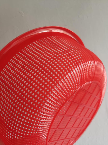 8 pcs Plastic Wash Basket Round Perforated Colander Wash Vegetables and Fruits Drain Cooked Pasta Kitchen Essentials Food Strainer Basket Strainer Kitchen Blue pink green red