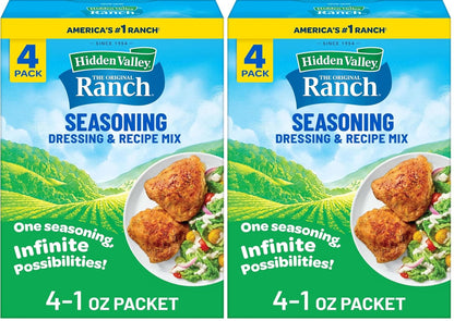 Hidden Valley Original Ranch Seasoning, Dressing and Recipe Mix, 1 Ounce Each, 4 Count (Package May Vary)