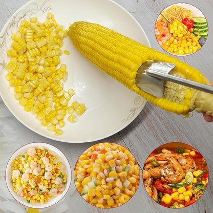 Easy Clean Corn Cob Peeler, 2025 New Corn Peeler for Corn on the Cob Stripper Tool, Corn Cutter Remover Tool Kitchen Gadgets (1 Pcs)