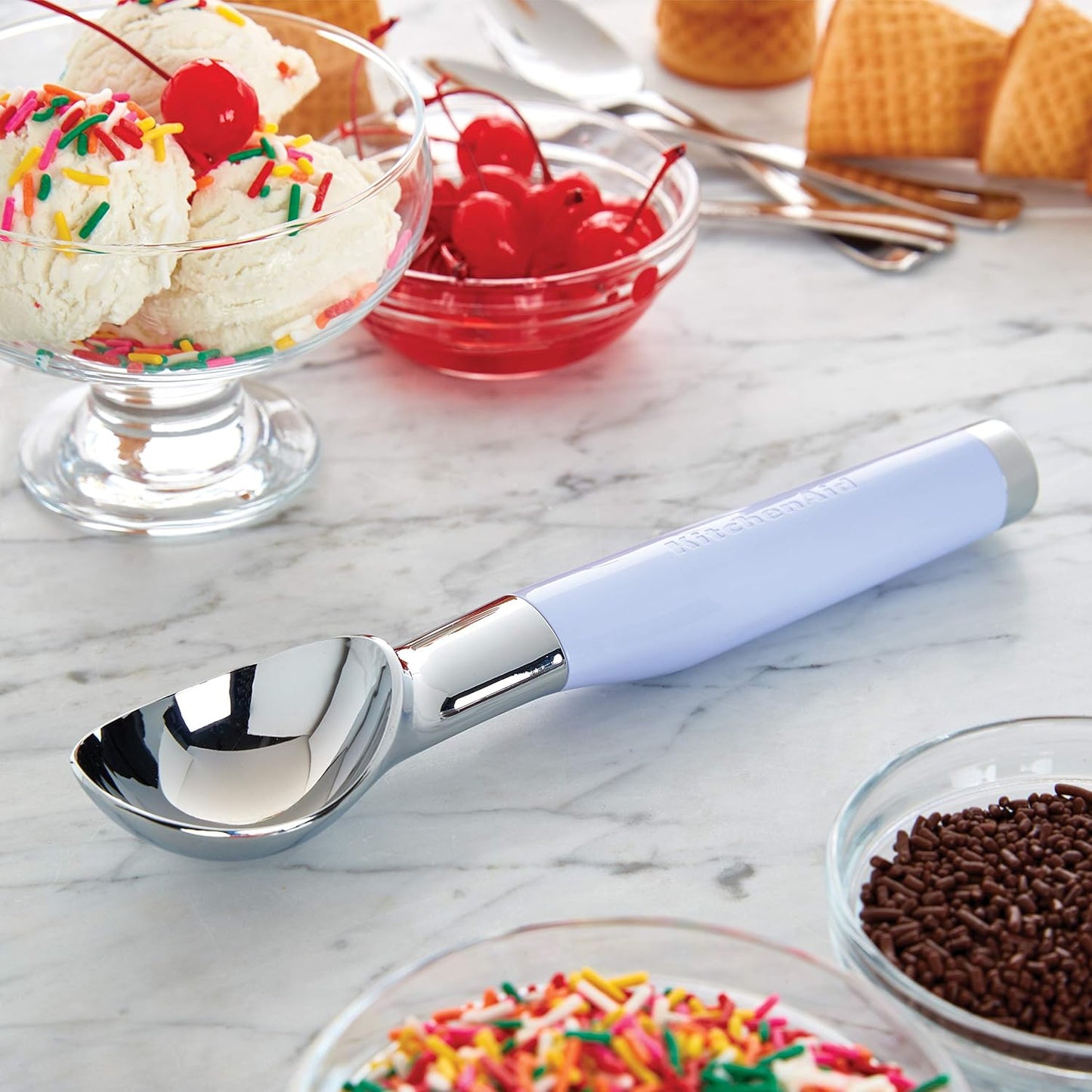 KitchenAid Classic Ice Cream Scoop, 8.6 inches, Black