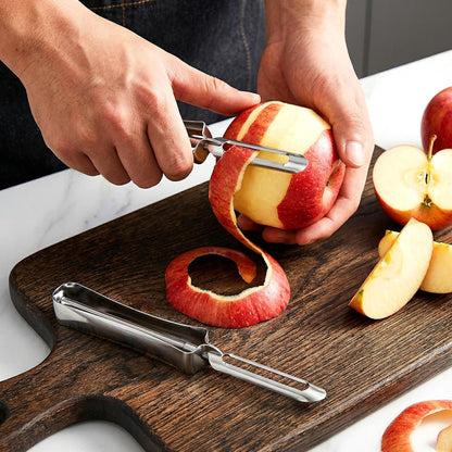 Molain 2 Pack Stainless Steel Potato Peelers for Kitchen, Swivel Fruit Vegetable Peeler with Easy Grip Ergonomic Handle Rotary Peeler for Carrot Potato Fruit Dishwasher Safe Kitchen Tool