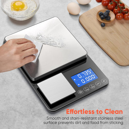 KUAIVO Smart Nutrition Food Scale with TFT Display, Tracks Calories, Fat, Carbs & Protein, Works with App for Daily Reports, 50 Built-in Foods, 23 Nutrients, Digital Kitchen Scale for Meal Prep