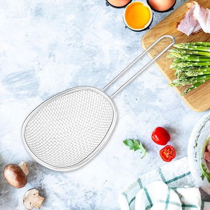 Coarse/Fine Mesh Strainers for Kitchen Stainless Steel Mesh Noodle Strainer Anti Rust Accessories Simple to Clean Stainless Steel Mesh, Coarse Mesh