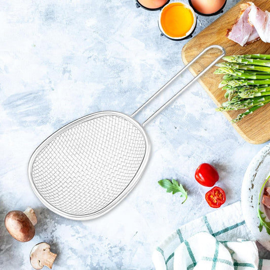 Coarse/Fine Mesh Strainers for Kitchen Stainless Steel Mesh Noodle Strainer Anti Rust Accessories Simple to Clean Stainless Steel Mesh, Coarse Mesh