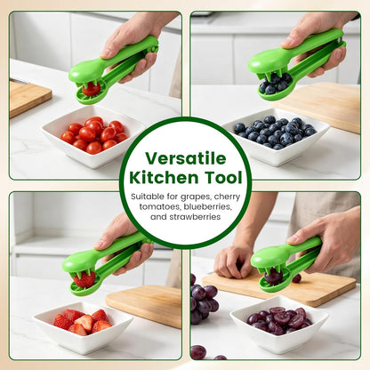 Grape Cutter Tool, 2026 New Grape Tomato Cherry Strawberry Slicer Tools Into 4 Pieces for Vegetable Fruit Salad, Quarter Fruit Slicer Kitchen Gadget (1 pcs)