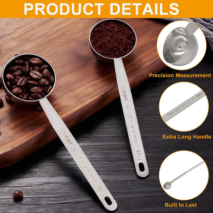 1PCS 9" Tablespoon Coffee Scoop,Long Handle Measuring Spoon Stainless Steel Scooper,One tbsp (15 ml) Spoon for Coffee Lovers/Home Baristas