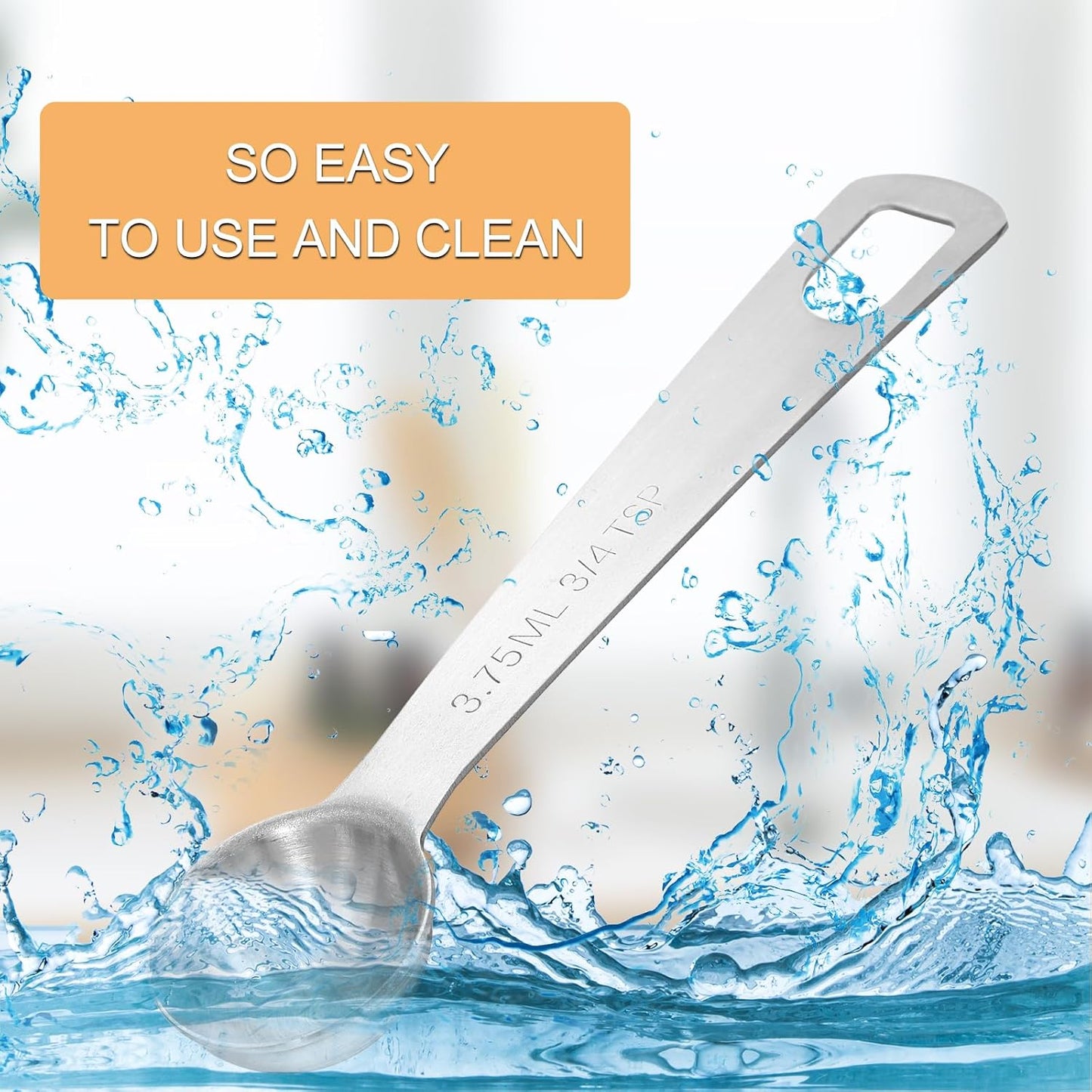 2 PCS Measuring Spoons Tablespoon Measuring Spoon 1/6 Tbsp (1/2 tsp | 2.5 ml | 2.5 cc | 1/12 oz) Mini Spoons Stainless Steel Measuring Spoons for Kitchen Cooking Spoon(Silver)