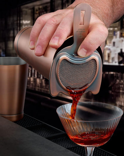 Barfly Fine Mesh Spring Strainer, Black