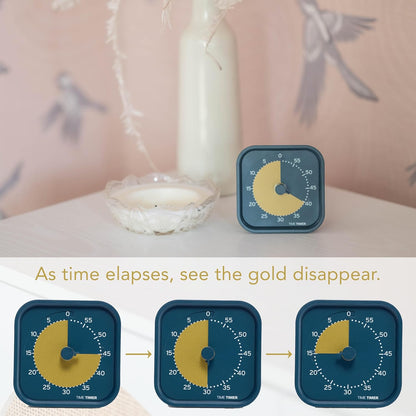 Time Timer MOD Home - Metallic Series - Individual Sized 60 Minute Visual Countdown Timer for ADHD, Adults, Students, and Pomodoro with Silent Operation (Metallic Forest)