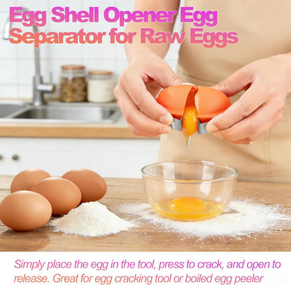 2026 New Eggshell Cracker, Egg Shell Opener, Quickly Cuts Hard-Boiled Eggs, Boiled Egg Peeler, Stainless Steel Eggshell Breaker, Effortless Kitchen Gadget (1pcs)