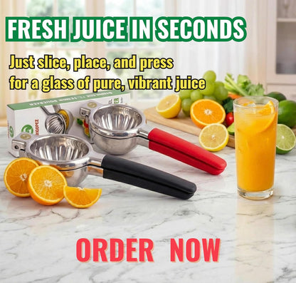 Handheld Lemon Squeezer Stainless Steel – Lemon Juicer, Lime Squeezer With Large Bowl Size & Non-Slip Handles – Citrus Squeezer for Holiday Cooking & Christmas Dinner, New Year Cocktails