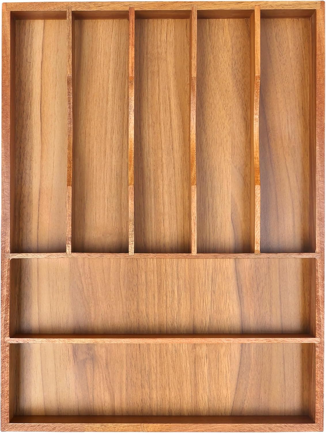 Bellsal Silverware Organizer Kitchen Drawer Organizer Expandable Bamboo Utensil Holder Cutlery Tray for Kitchen Utensil and Flatware Bedroom Office