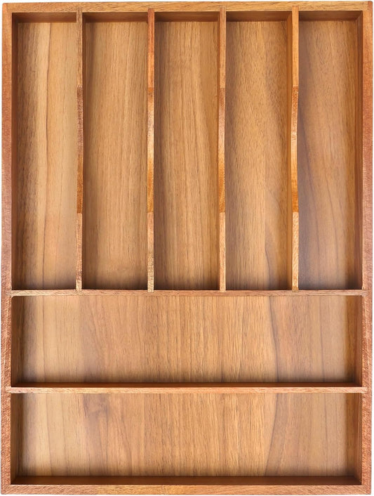 Bellsal Silverware Organizer Kitchen Drawer Organizer Expandable Bamboo Utensil Holder Cutlery Tray for Kitchen Utensil and Flatware Bedroom Office