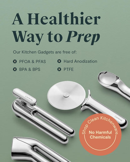 Caraway Vegetable Peeler - Non Toxic Stainless Steel - Essential Kitchen Tool - Ergonomic Handle