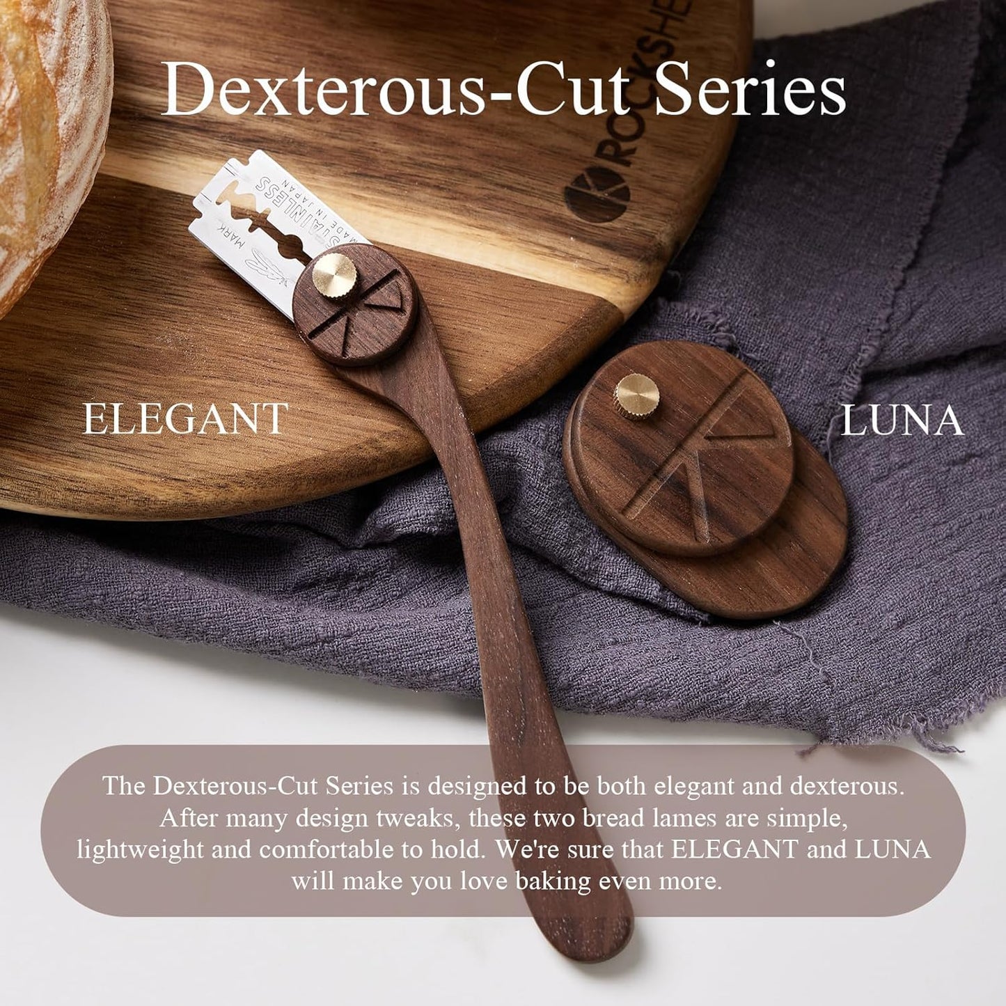 Bench Scraper & Chopper, Stainless Steel Dough Cutter with Wooden Handle, Thick Sharp Blades Pizza Bread Cutter, Multipurpose Kitchen Tool for Baking Cooking