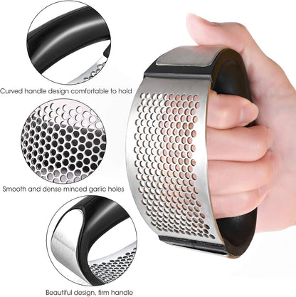 Garlic Rocker Stainless Steel Silicone Garlic Peeler Garlic Press Rocker - Three-piece Suit