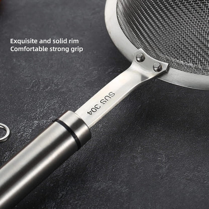 304 Stainless Steel Fine Mesh Strainers for Kitchen, Colander-Skimmer with Handle, Sieve Sifters for Food, Tea, Rice, Oil, Noodles, Fruits, Vegetable