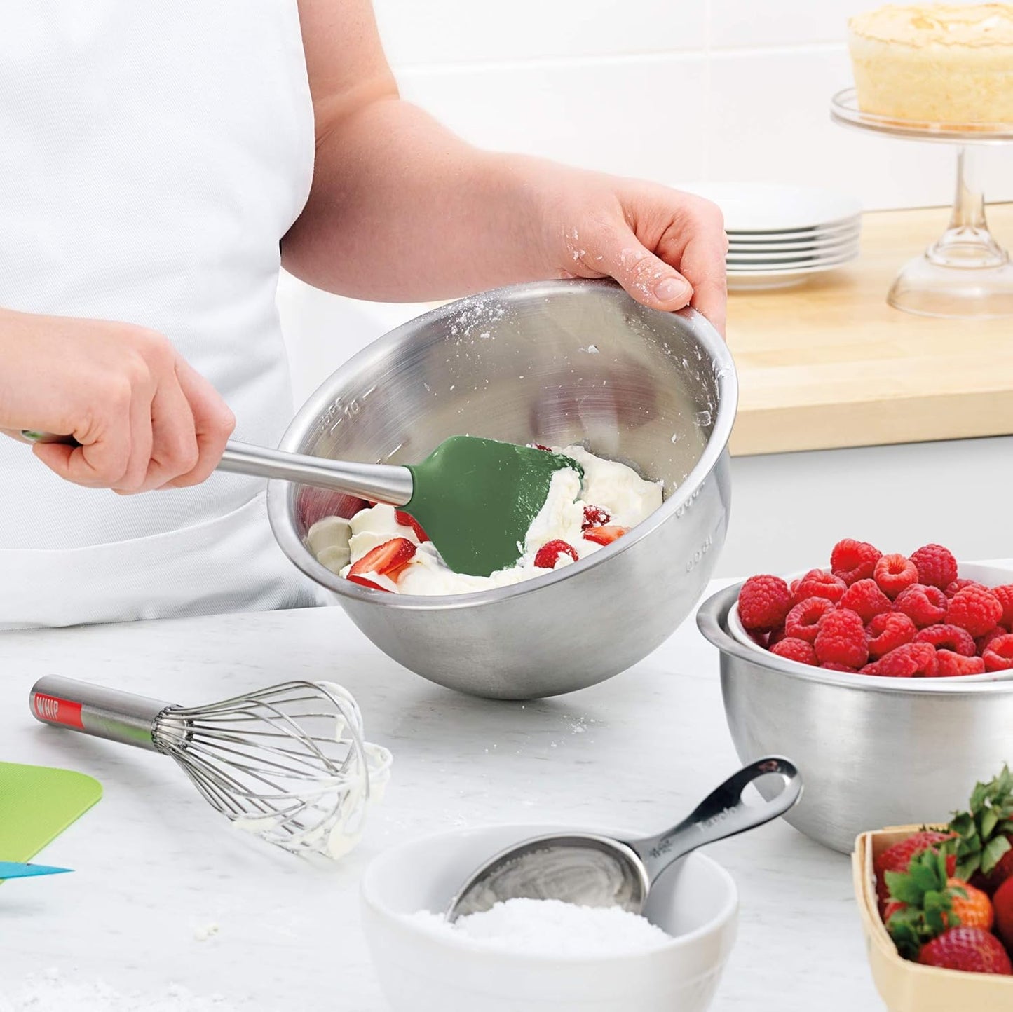 Tovolo Flex Core Silicone Spatula Spoonula Set of 2 for Non Stick Cast Iron Cooking & Baking, Dishwasher Safe Heat Resistant BPA Free Long Stainless Steel Handle Kitchen Utensil, Charcoal Gray