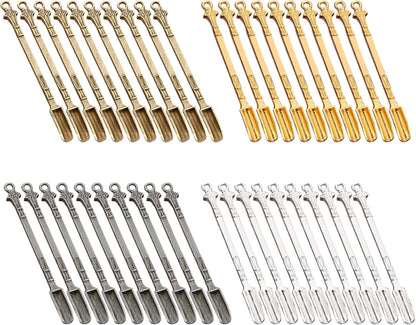 40 Pcs Mini Shovel Spoons,Tiny Spoons for Powder,Metal Spoon Power Scoop Tableware Charm Mini Pendant Spoon for Measuring Spices,Herbs,Powder,Coffee,Sugar