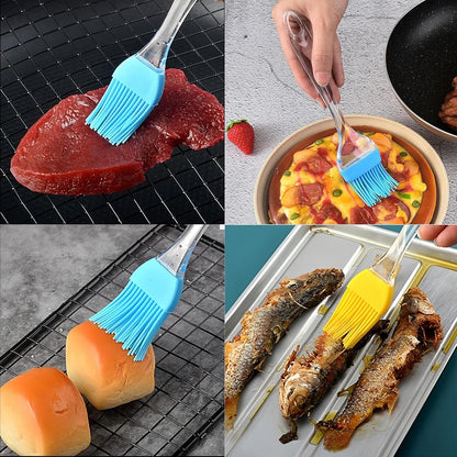 5 PCS Silicone Basting Pastry & BBQ Brush, High temperature resistant baking brush, Perfect for Oil Butter Spread Marinades for Grilling/BBQ Enthusiasts