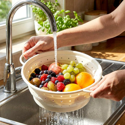 3 Pack Collapsible Colander with Strainer Bowl Set, 11 & 13 In BPA-Free Silicone Colanders for Kitchen, Heat-Resistant Space-Saving Strainer Dishwasher Safe Baskets for Vegetable Fruits(Grey)