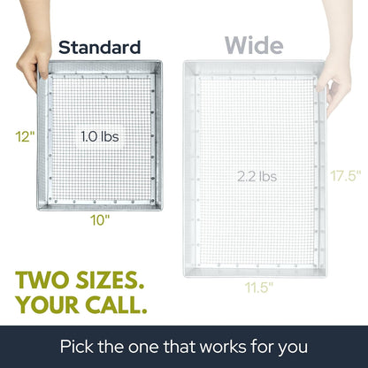 Soil Sifter, Standard Size (12 x 10 inches) with 1/8-inch Mesh, Garden Sieve for Dirt, Sand, Rocks, and Compost