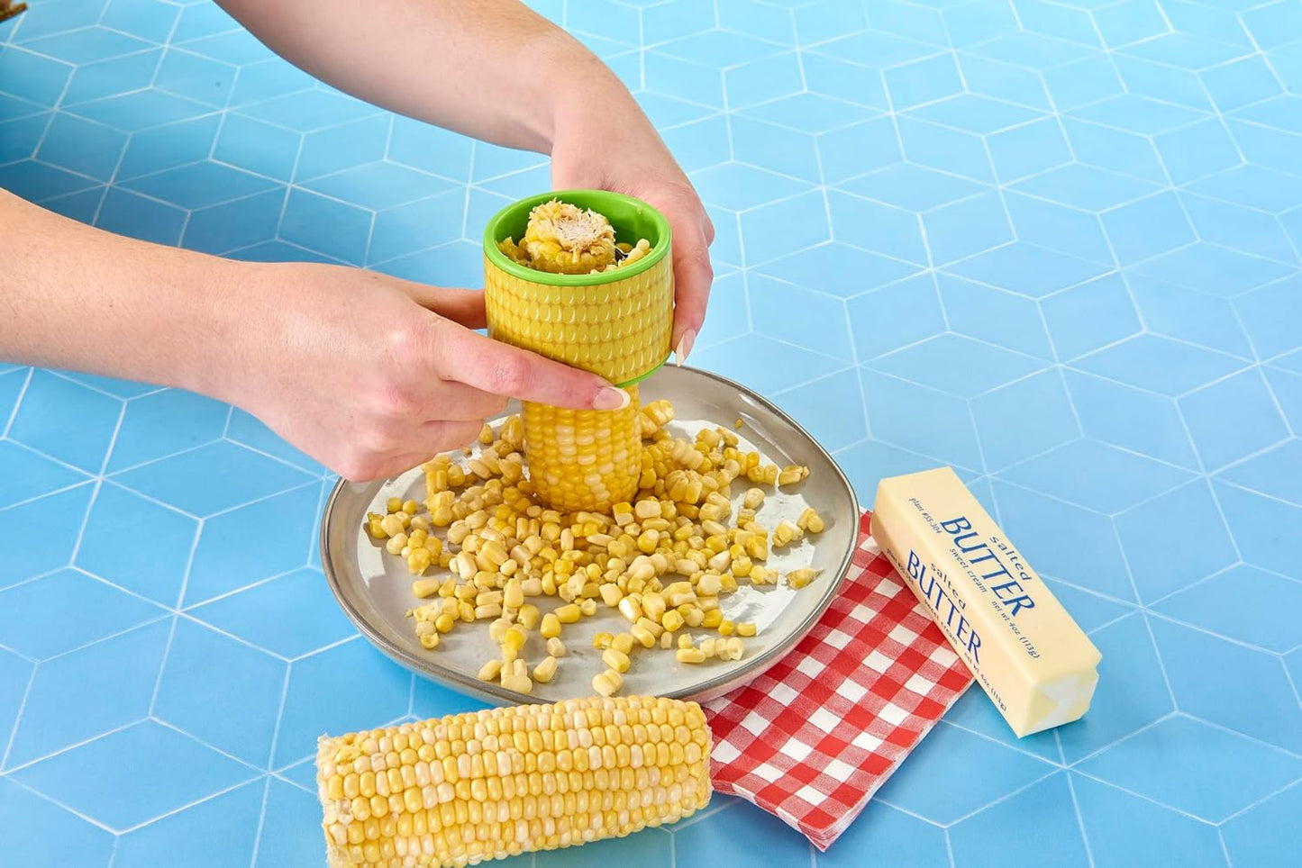 Talisman Designs Corn Stripper | Stainless Steel Blades | Yellow