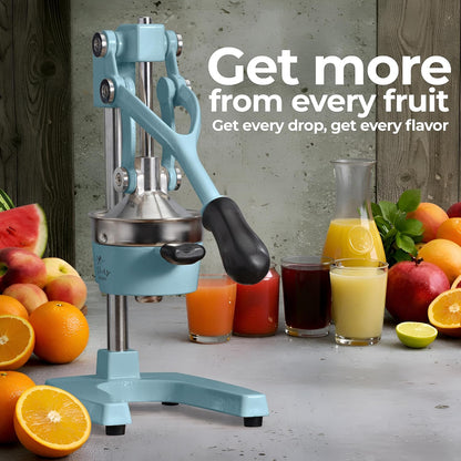 Zulay Kitchen Cast Iron Juicer - Heavy Duty Manual Juicer with Detachable Strainers for Easy Cleaning, Orange Juice Press for Citrus Fruits, Perfect for Bartenders, Juice Lovers & Health Enthusiasts