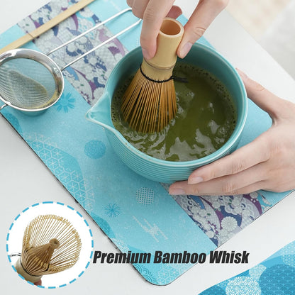 Clay&Fire Matcha Whisk Set, 9 pcs Ceramic Matcha Set, Gifts for Women,Matcha Bowl with Spout and Whisk, Matcha Kit for Matcha Lovers, Gift Mother's Day, Birthday, Anniversary